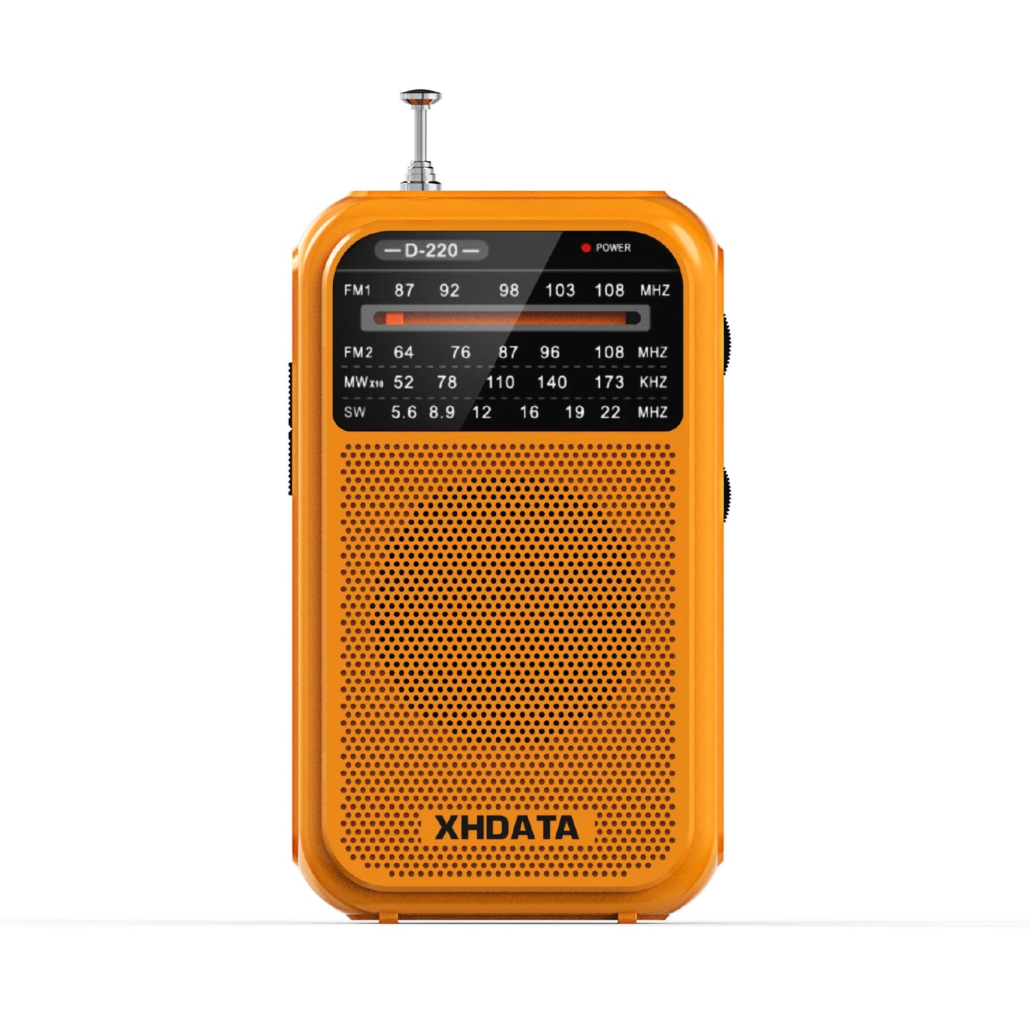 XHDATA D220 Vintage Retro Portable Pocket Radio FM 1-2 MW 9K 10K SW 4 Bands High Sensitivity DSP Digital Radio