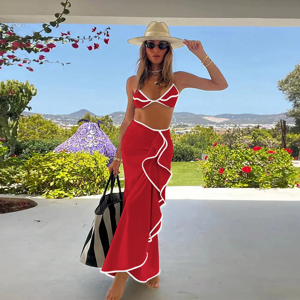 Sexy Three Pieces Bikini Set Micro Bikini Women Swimsuit