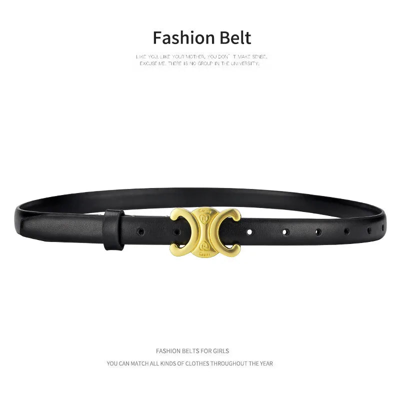 Belt Women's Multi Functional Fashion Decorative Belt with Metal Letter Buckle for Women's Cowboy Style