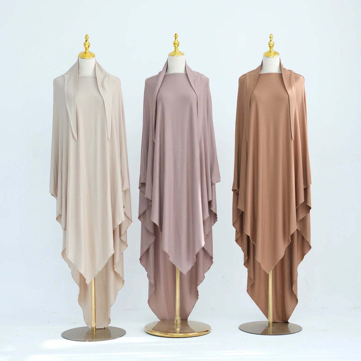 Jersey Cotton Khimar Long Hijab Scarf for Muslim Women Eid Djellaba Ramadan Prayer Garment Burqa Niqab Abaya Robe