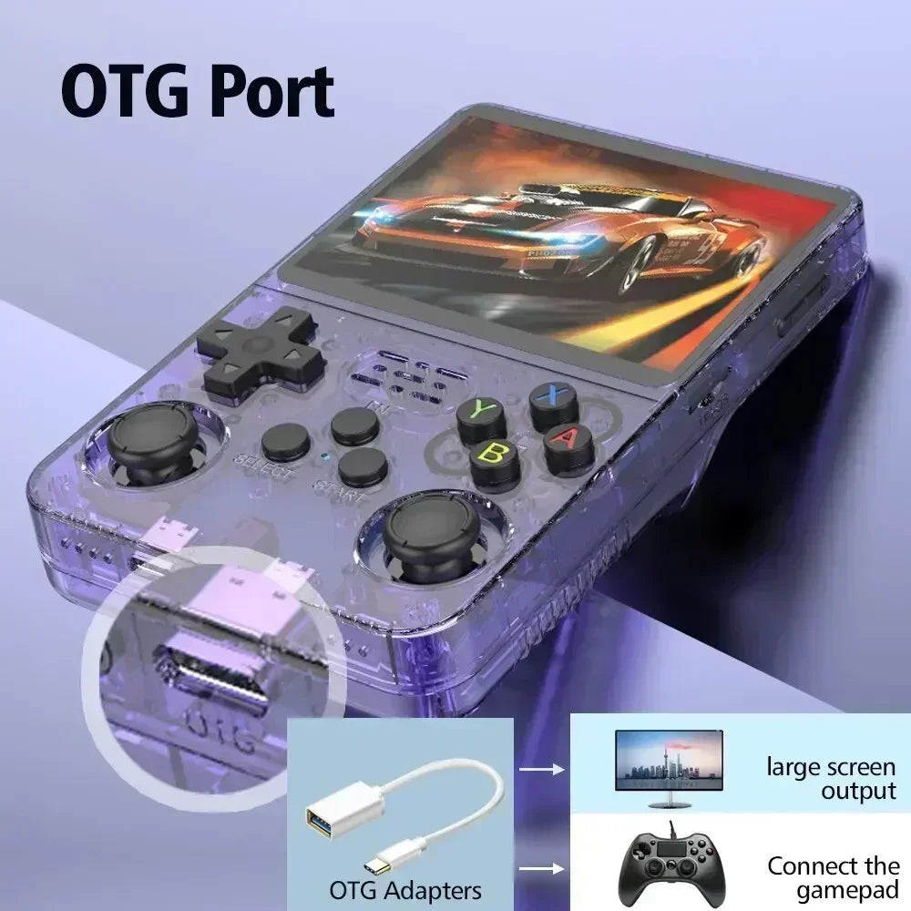 128GB Open Source R36S Video Game Console with 3.5 Inch Screen and 15000 Games