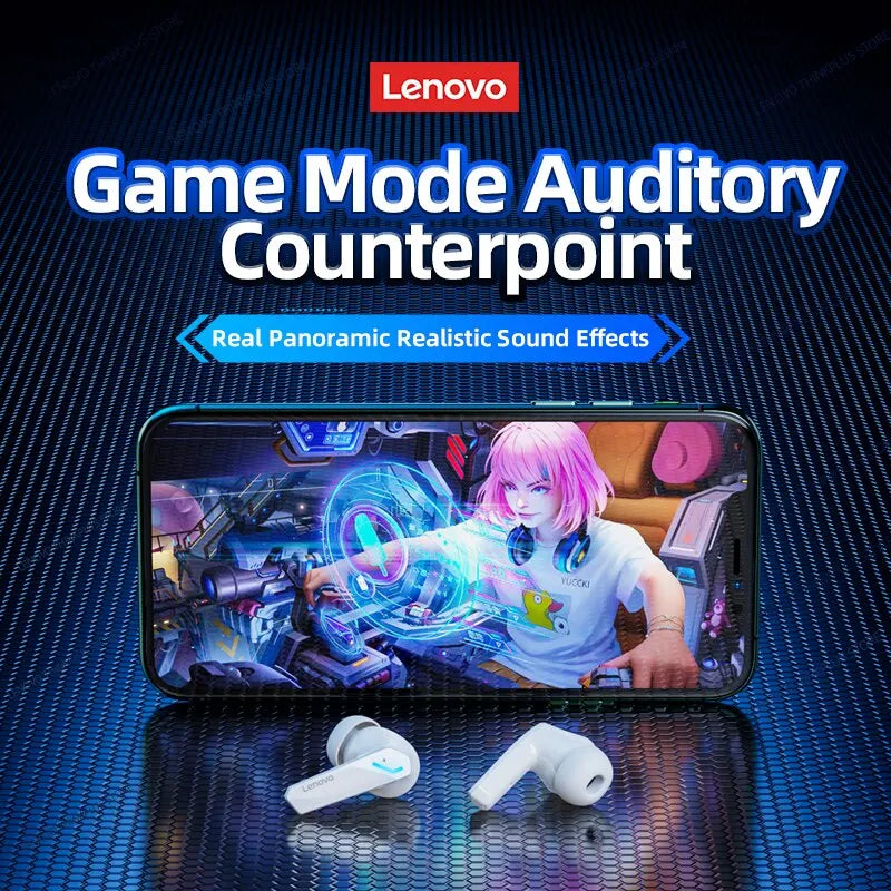Lenovo GM2 Pro TWS Wireless HiFi Stereo Headset Low Latency Gaming Music Dual Mode Earbuds