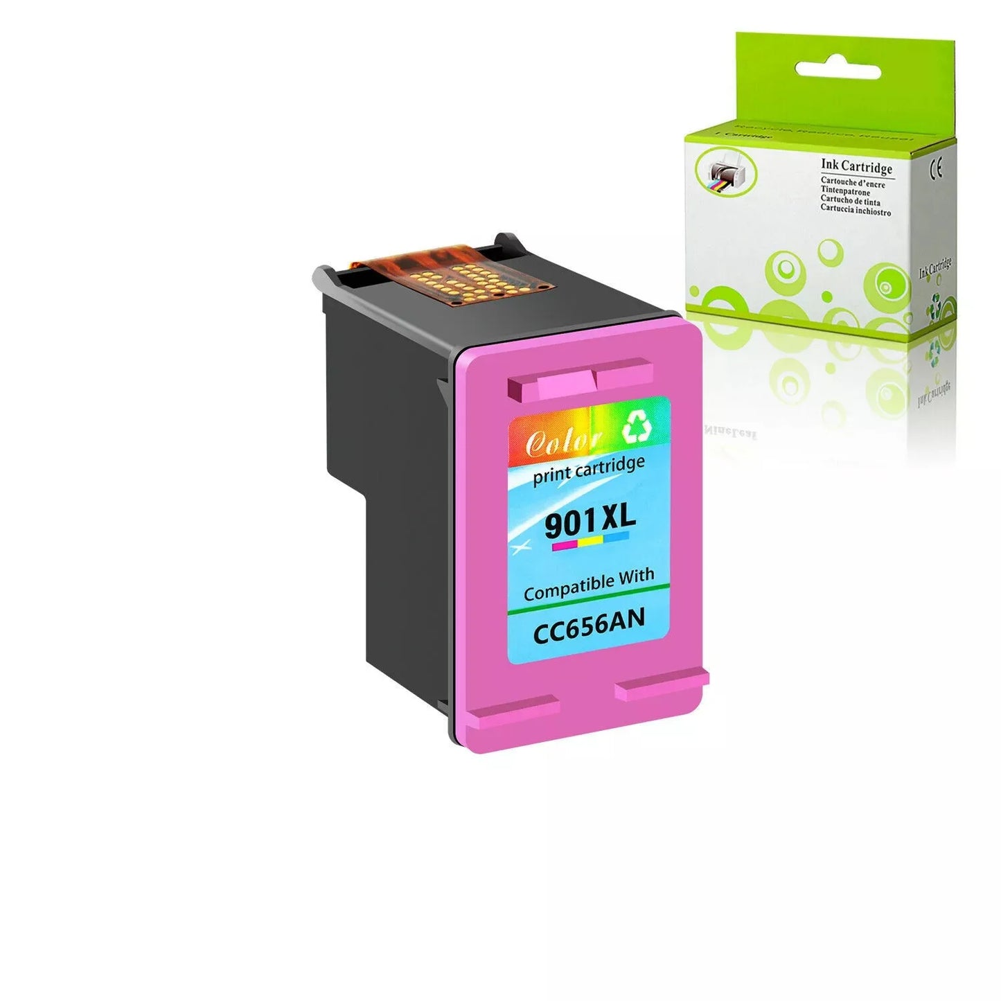 901XL Ink Cartridges High Yield Black Tri Color Replacement for HP Officejet Printers