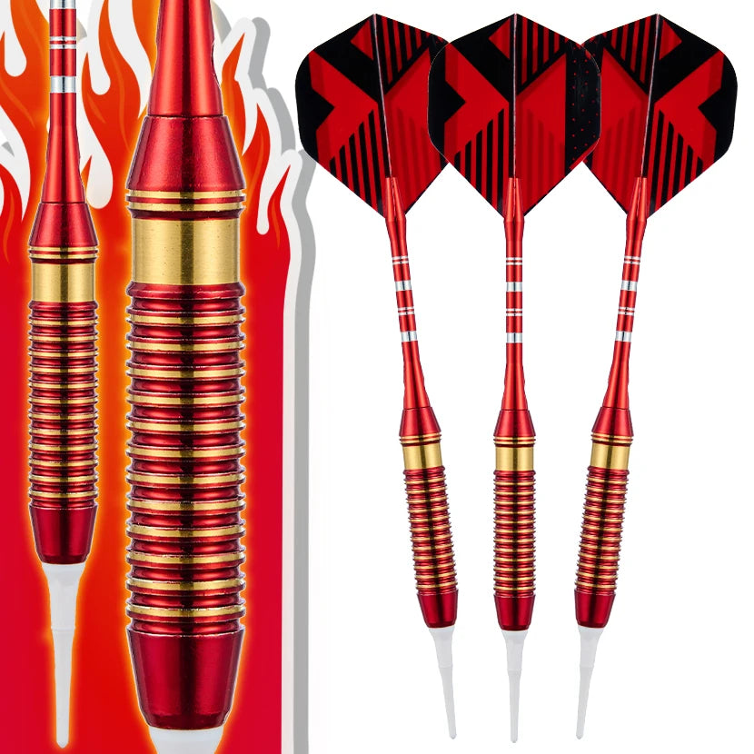 3 pcs 18g electroplated red copper darts soft-head dart box set suitable for electronic target plastic target