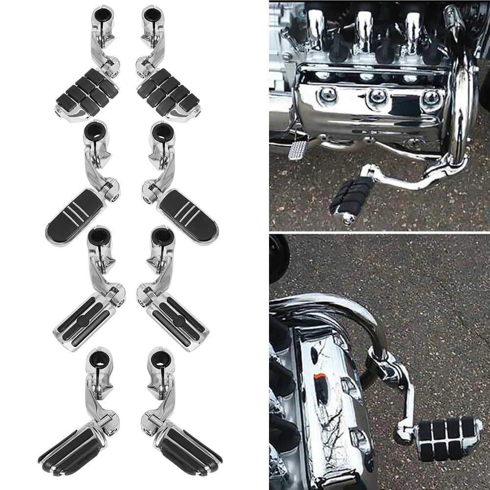 1 1/4 Inch 32mm Motorcycle Foot Rest Highway Engine Guard Foot Pegs for Harley Touring Honda Kawasaki Suzuki Yamaha