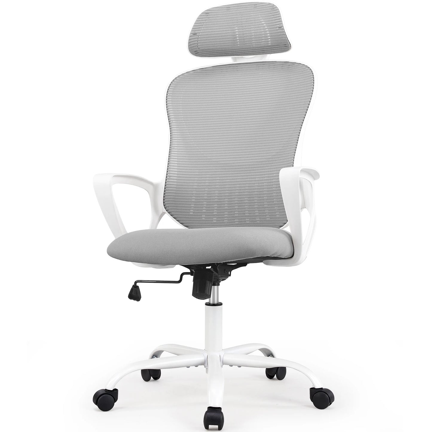 JHK Ergonomic Mesh Fixed Armrest Living Room Rocking Gaming Chair Adjustable Headrests Comfortable Lumbar Support For Home