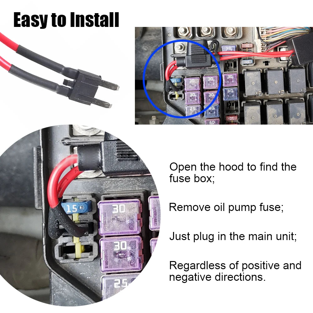 For Gasline Car Motorcycle RFID Wireless Anti Theft Device Engine Lock Anti Robbery System Circuit Cut Off Immobilizer 12V M506