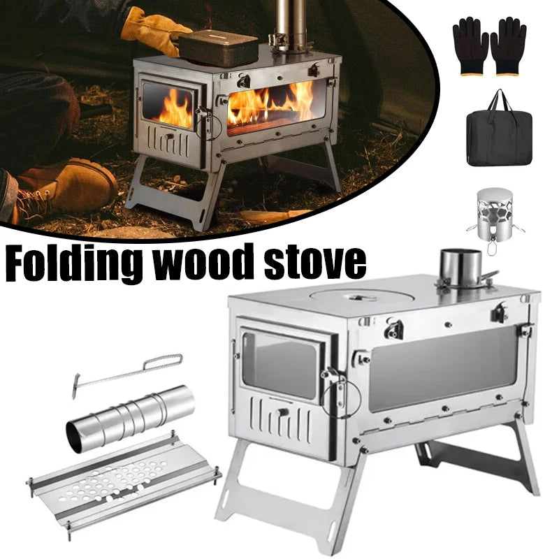 Choice 430 Stainless Steel Portable Tent Stove With Chimney