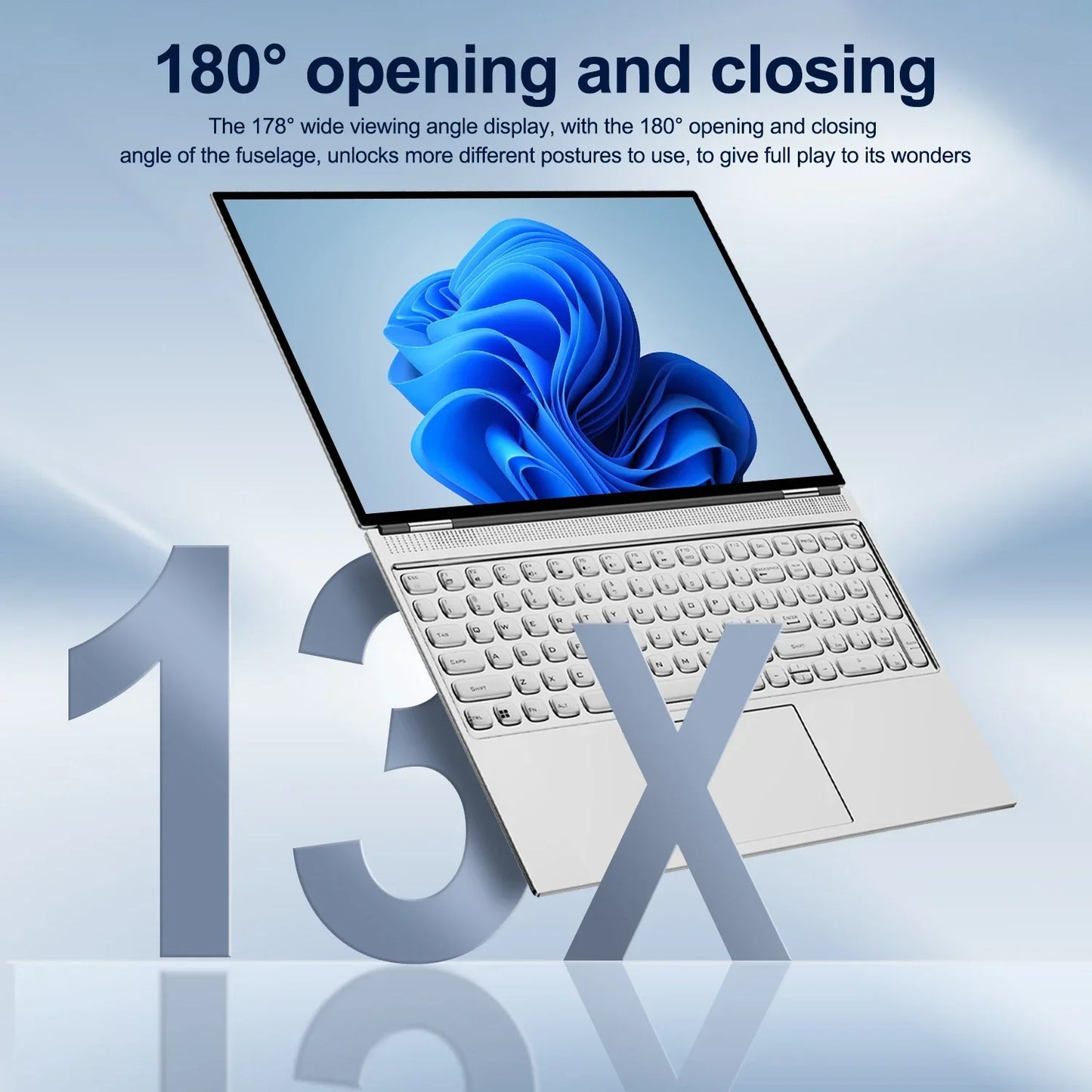 16 Inch Gaming Laptop Intel Celeron N95 4K HD 120Hz 32GB RAM 2TB SSD Windows 11 Fingerprint Unlock High Performance Office and Gaming PC