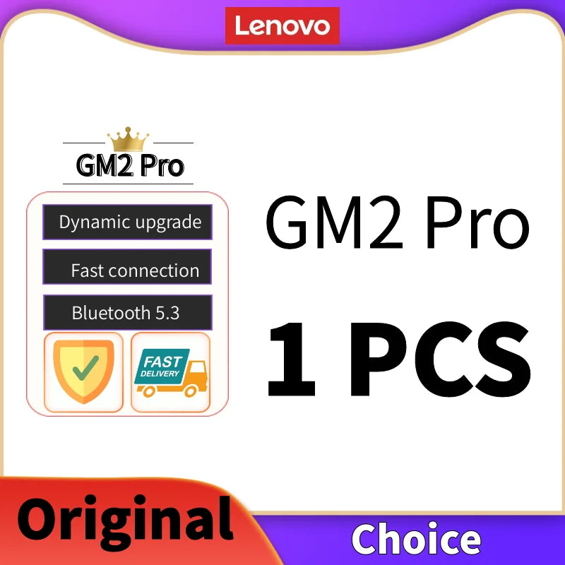 Lenovo GM2 Pro Bluetooth 5.3 Earphones Wireless In-Ear Gaming Headset Low Latency Dual Mode Music Headphones