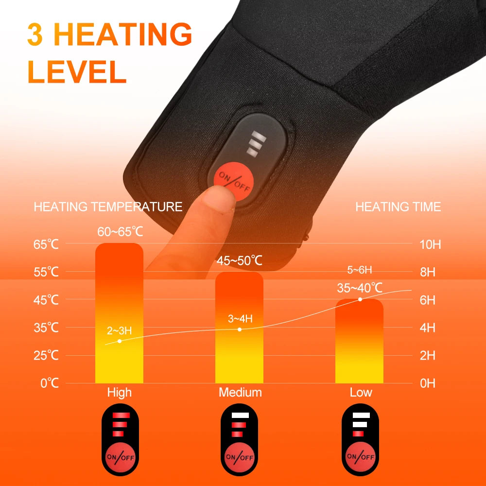 Savior Heated Gloves Skiing Thermal Touch Screen Pro