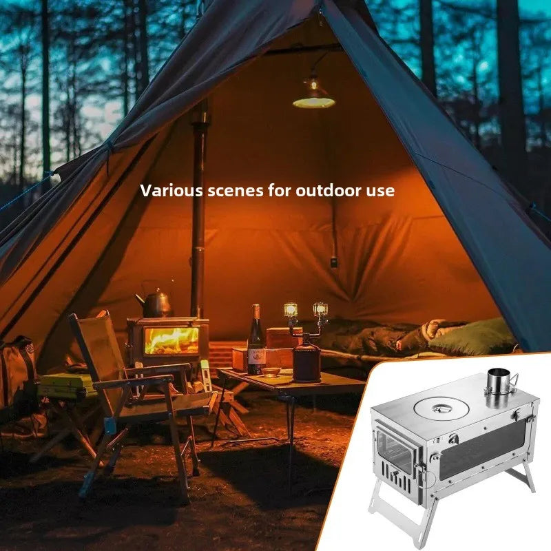 Choice 430 Stainless Steel Portable Tent Stove With Chimney
