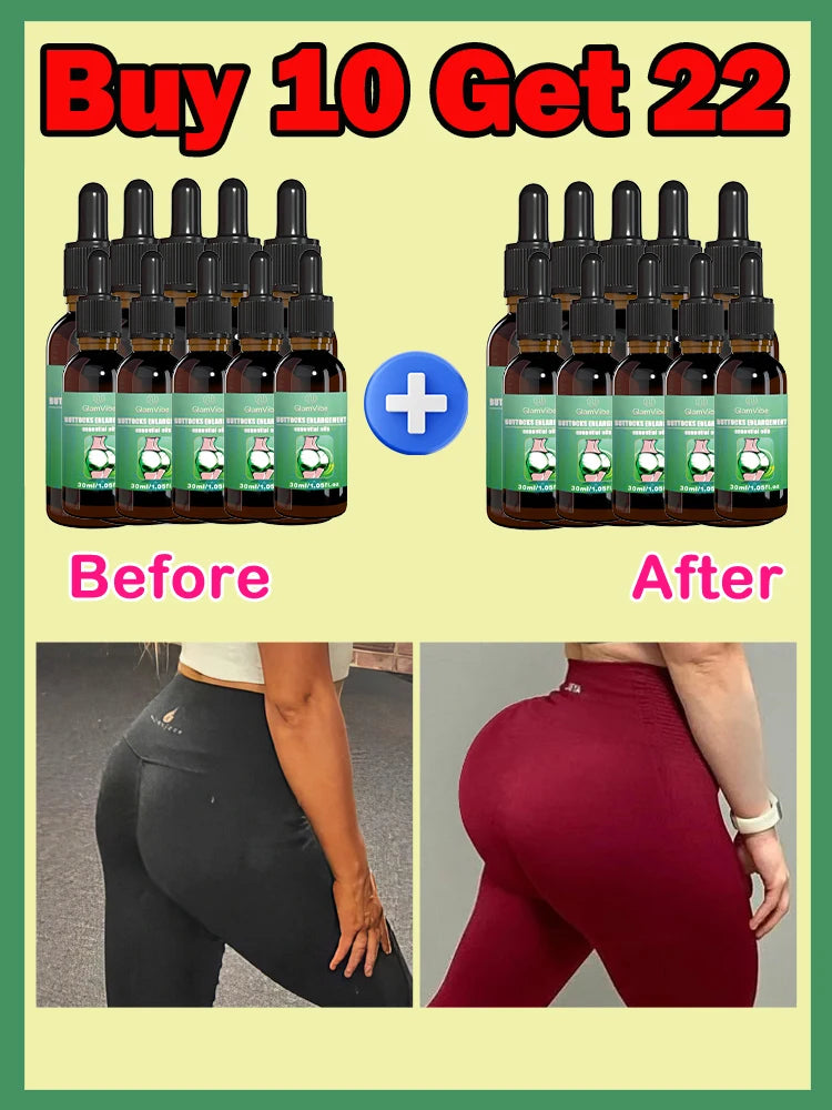 Buttocks Enhancement Oil Green Bottle 30ml Natural Formula for Fuller Buttocks