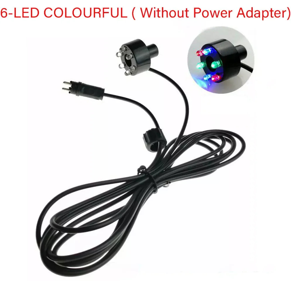 Underwater 6 LED Light Ring For Fountain Pond Garden 1 2 4 Pieces Without AC Adapter