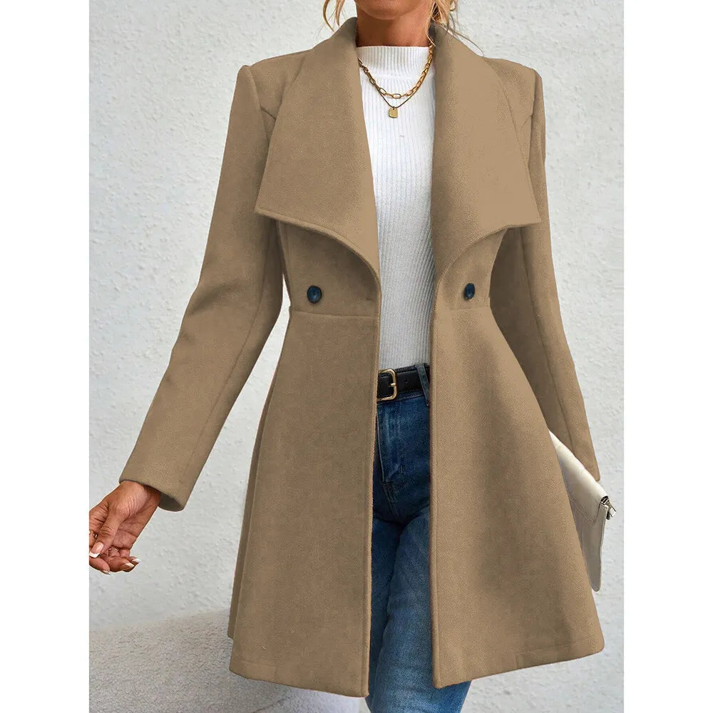 Mia Muse Wool Blend Double Breasted Coat Outerwear