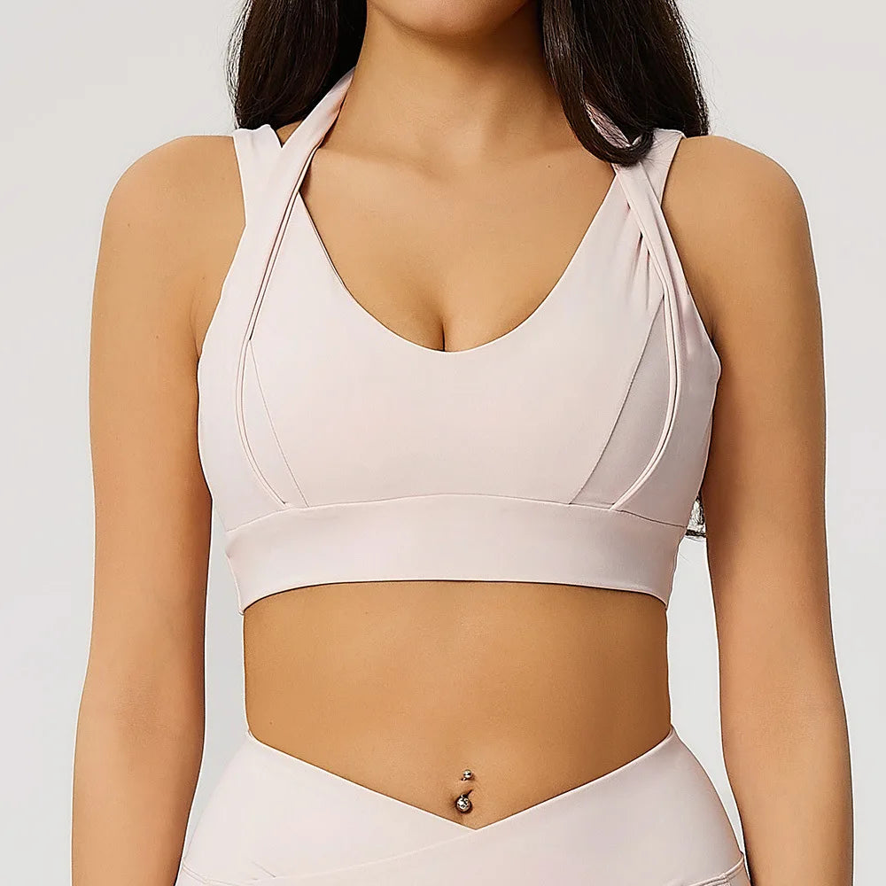 Sports Bra Women High Strength Top Push Up Fitness Yoga Bra Underwear Sport Tops Women Breathable Running Vest Gym Wear Female