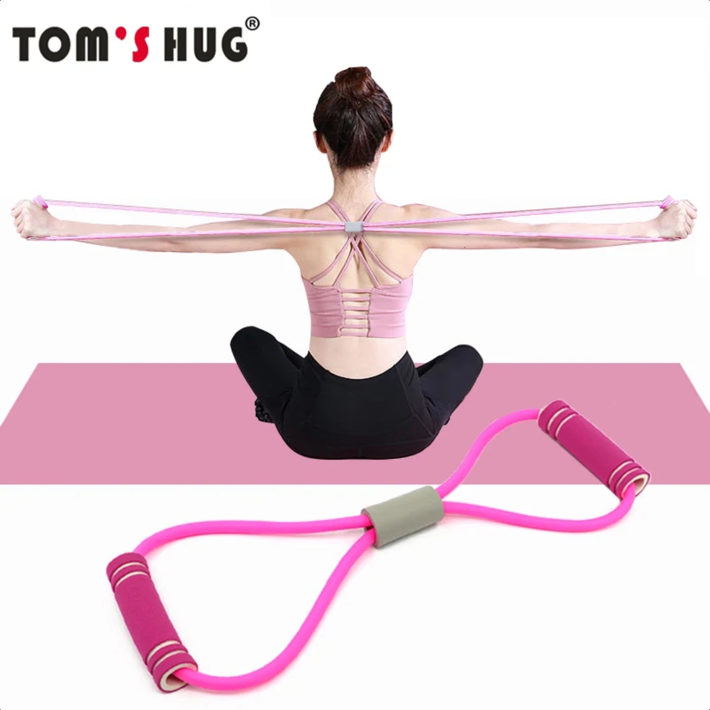 20-30LB Gym Fitness Resistance Yoga Rope Chest Expander Elastic Bands for Muscle Training