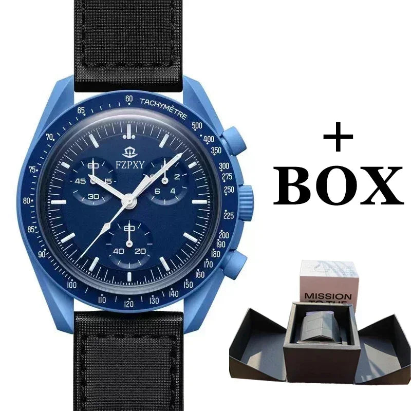 2025 New Men's Moon Mercury Quartz Smart Watch with 1.6 Inch OLED Display