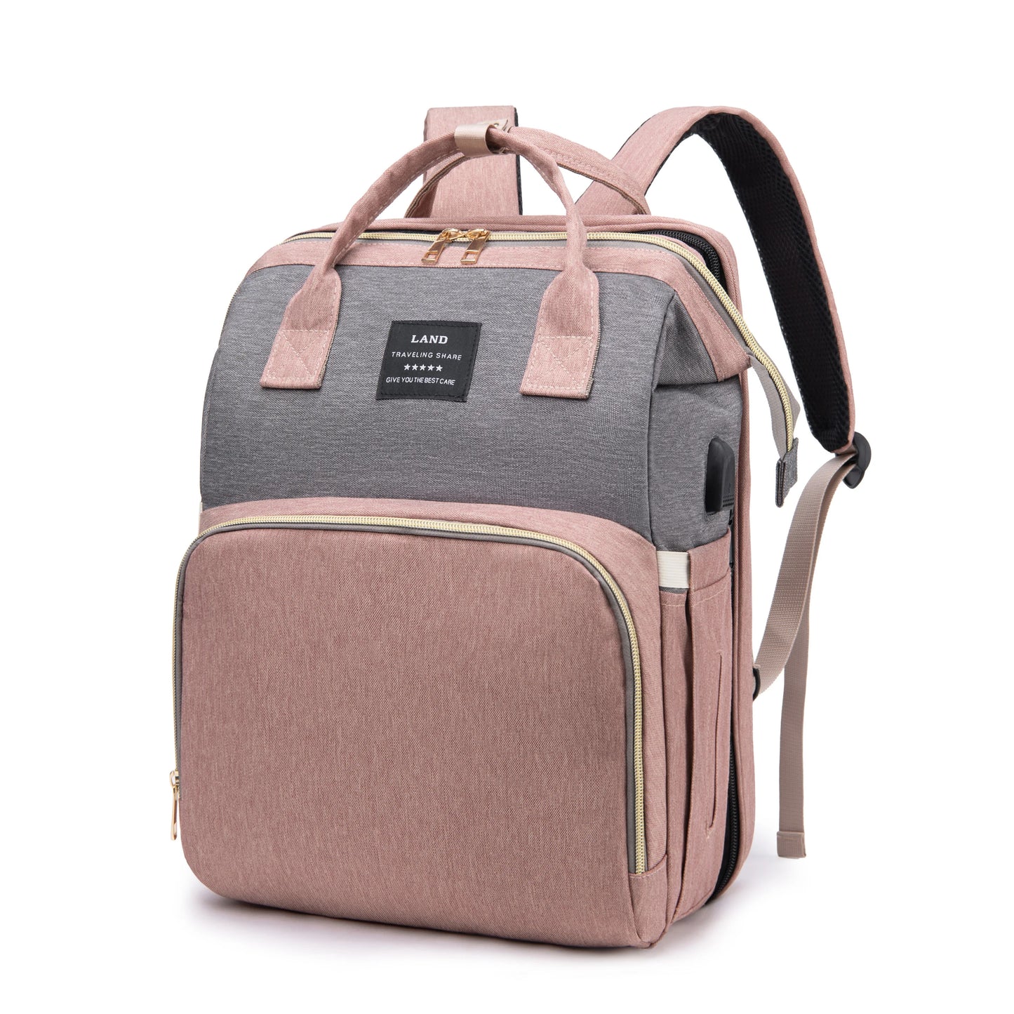 DHDH Lightweight Folding Diaper Bag Crib Maternity Backpack