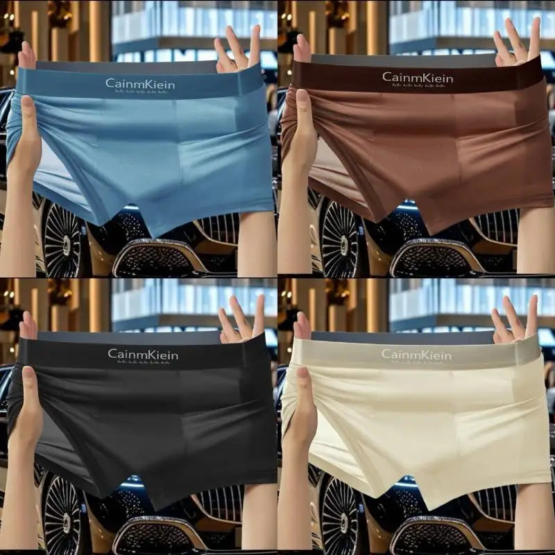 Briefs And Boxers Ice Silk Boxer Underwear Shorts Men