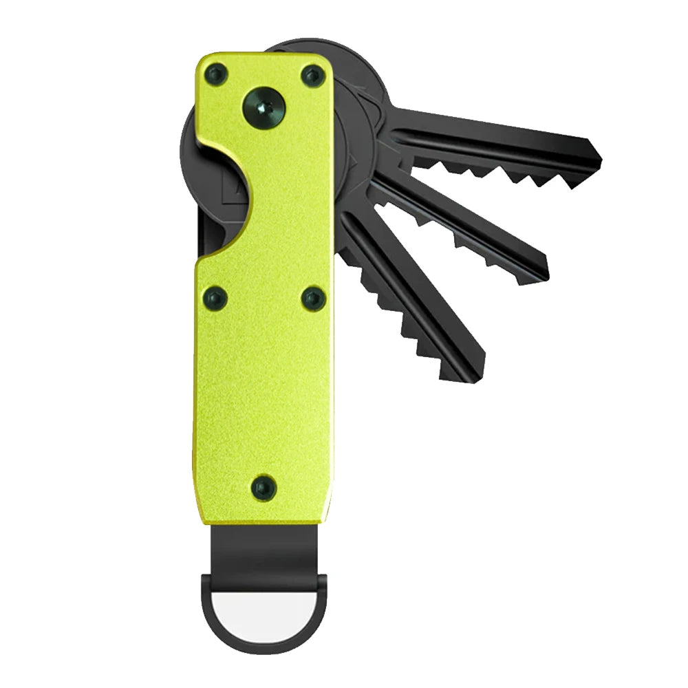 Key Organizer Compact Holder Metal Key Chain Minimalist Key Case for Keychain Secures 1 to 5 Keys