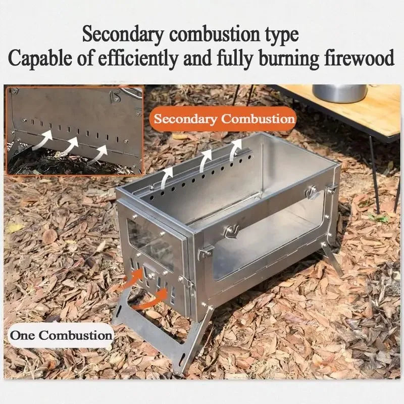Choice 430 Stainless Steel Portable Tent Stove With Chimney