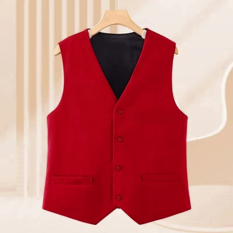 New In Office Lady Plus Size Waistcoat Matching Casual Chic Elegant Vest V Neck Sleeveless Tank Top Loose Coat Jacket