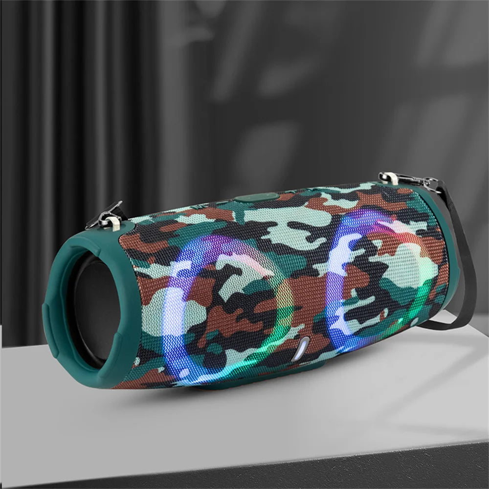 Portable Waterproof 100W High Power Bluetooth Speaker with RGB Colorful Light Wireless Subwoofer 360 Stereo Surround TWS FM Boom Box