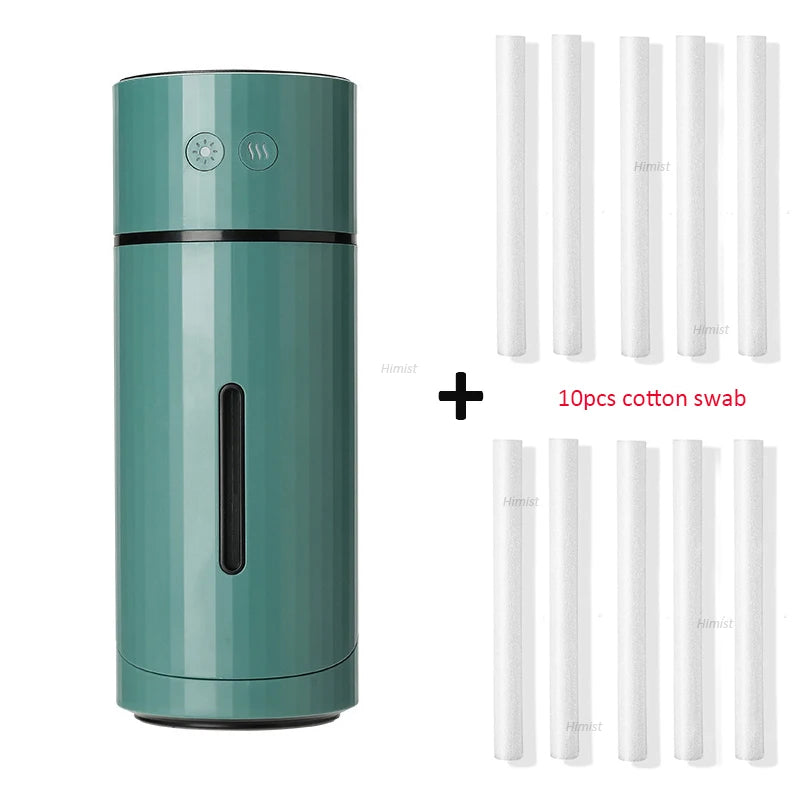 260ML Wireless Air Humidifier USB Aromatherapy Diffuser 1000mAh Rechargeable Battery Ultrasonic Cool Mist Maker Quiet Fogger
