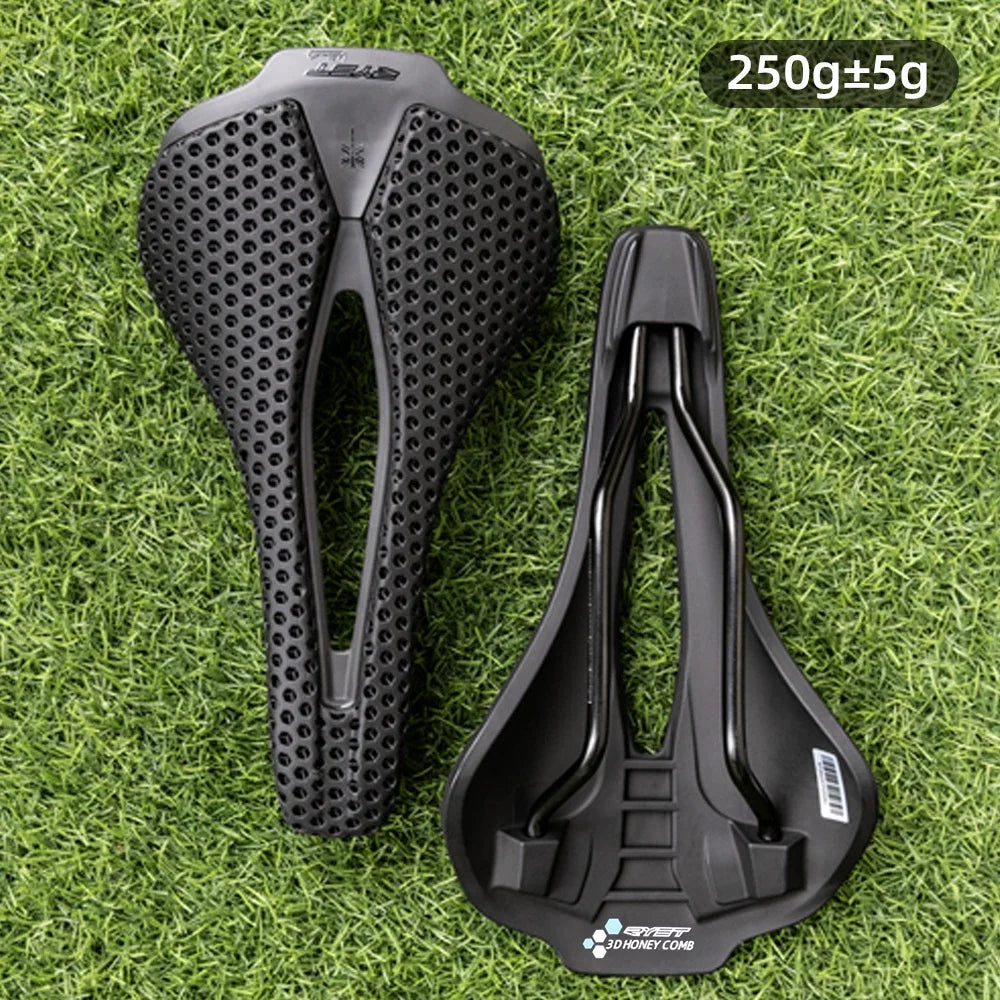 RYET 3D Printed Bicycle Saddle Carbon Fiber Seat 120g Lightweight Bike Cushion for MTB Gravel Road Cycling Accessories