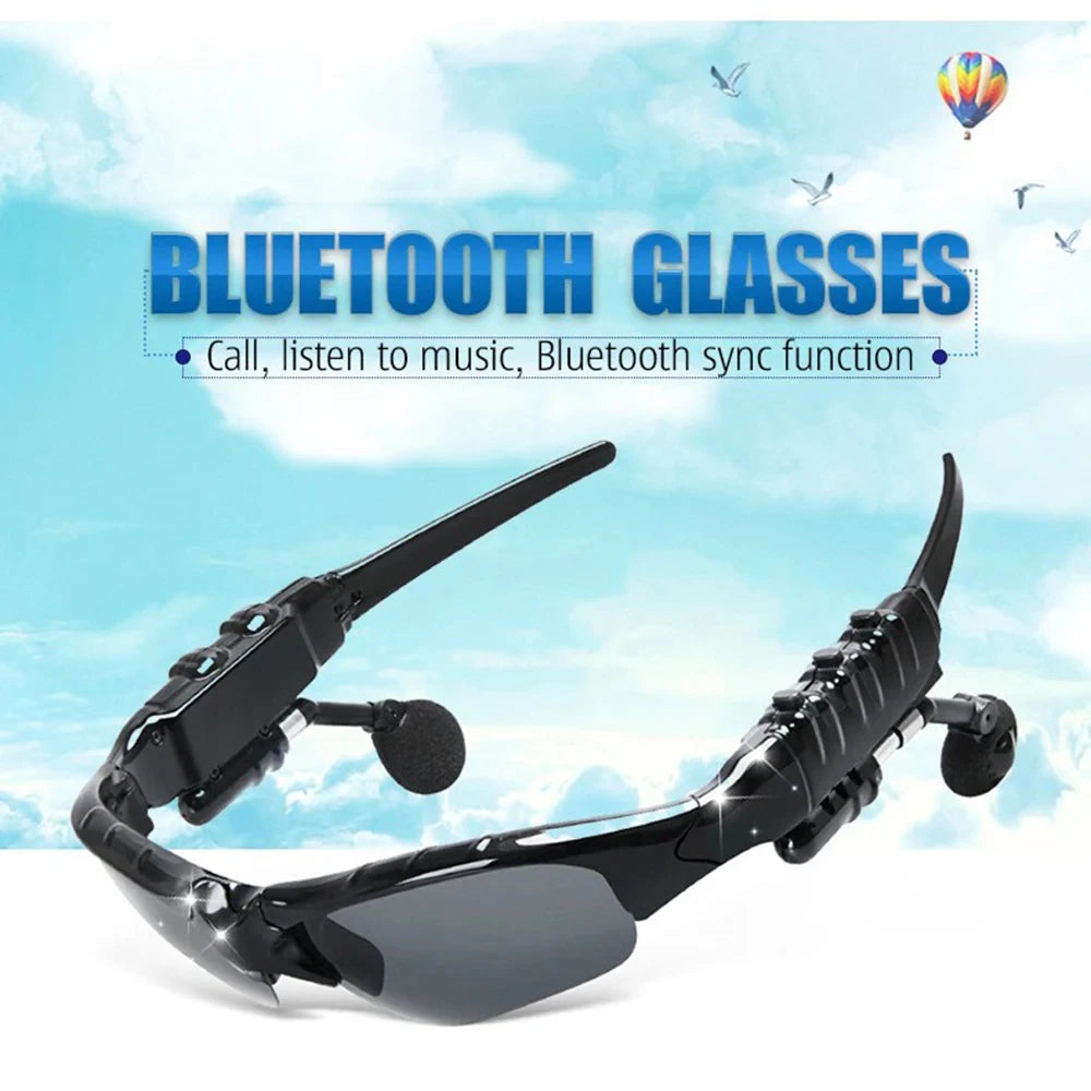 Wireless Stereo Earphones Headset with Microphone for Glasses Sunglasses Driving Cycling Sports Noise Reduction
