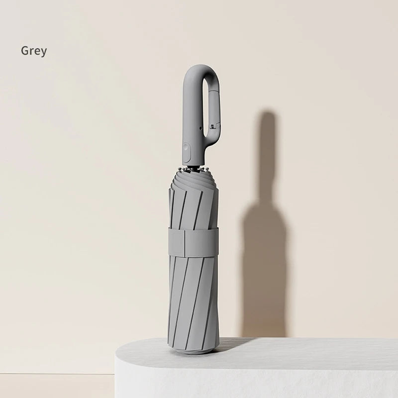 Extra Large Reinforced Wind Resistant Rain Resistant Dual Purpose UV Resistant Fully Automatic Ring Buckle Umbrella