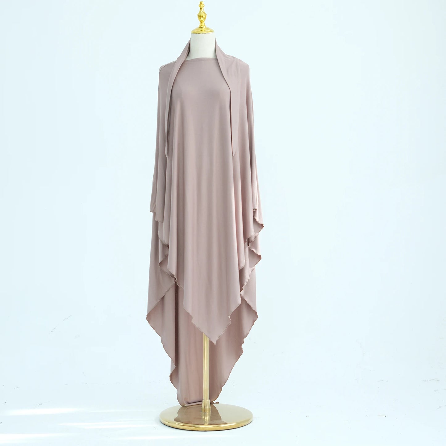 Jersey Cotton Khimar Long Hijab Scarf for Muslim Women Eid Djellaba Ramadan Prayer Garment Burqa Niqab Abaya Robe
