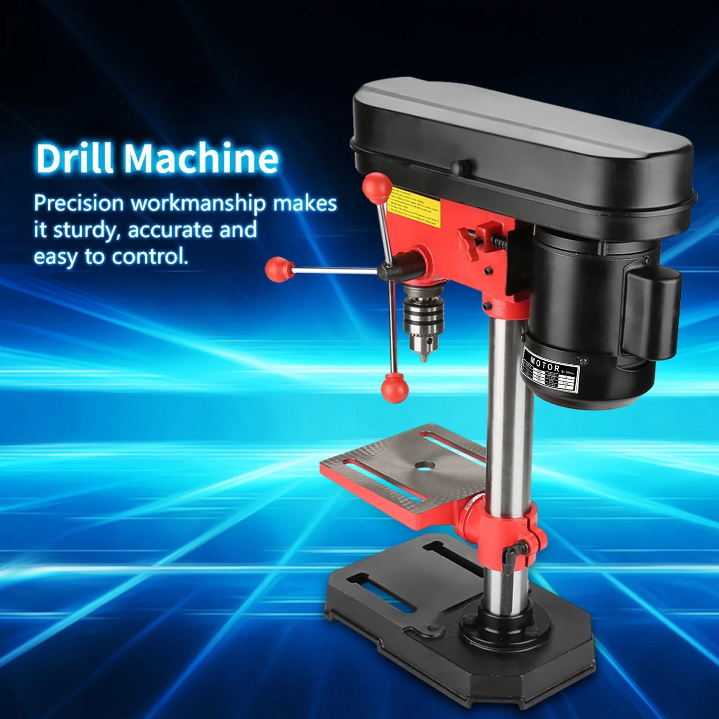 Mini Bench Drill Press Stand 350W 5 Speed Adjustable Workbench Machine
