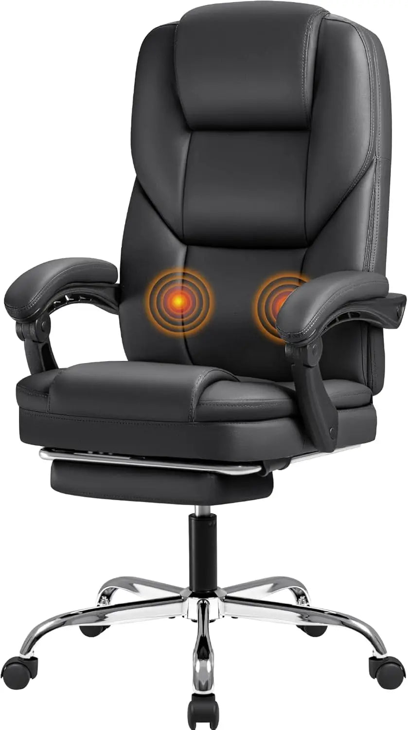 Furmax Executive Office Chair Foot Rest Big Tall Office Chair Ergonomic Home Office Desk Chairs Reclining High Back 400LBS