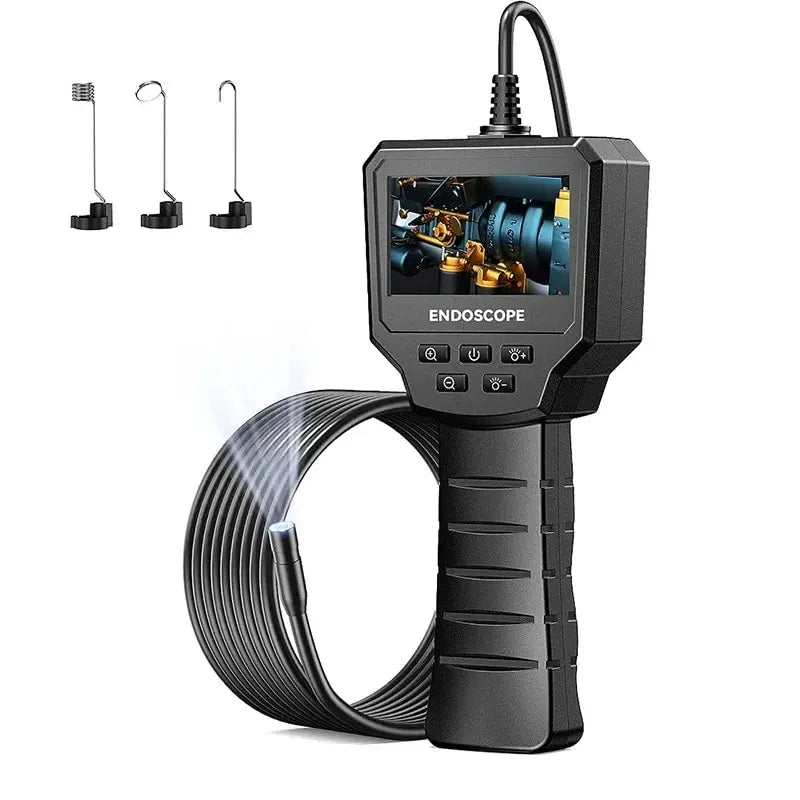 Industrial Endoscope Camera 4.3 Inch IPS Screen IP67 Waterproof HD 1080P 8mm Lens Pipe Sewer Inspection Borescope for Car
