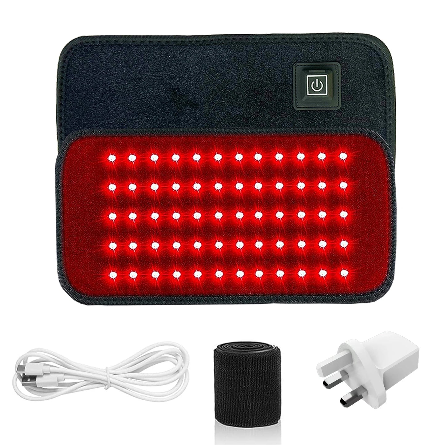 60 LEDs Red and Infrared Light Therapy Belt 850nm 660nm Back Fat Burning Wrap Slimming Machine Waist Heat Pad Full Body