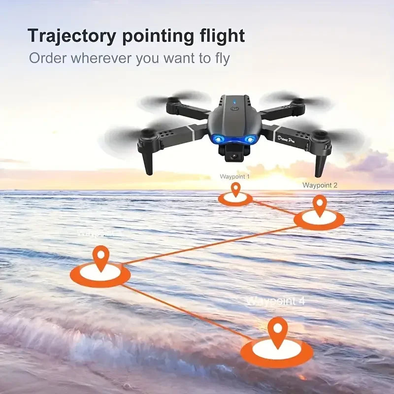 E99 Pro Drone with Flash Professional HD Dual Camera and WIFI Obstacle Avoidance for Aerial Photography Quadcopter