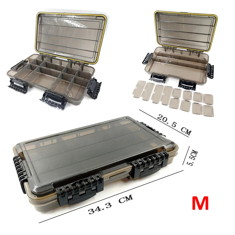 Large Capacity Waterproof Fishing Tackle Box Fishing Accessories Tool Storage Box Fish Hook and Fake Bait Storage Box