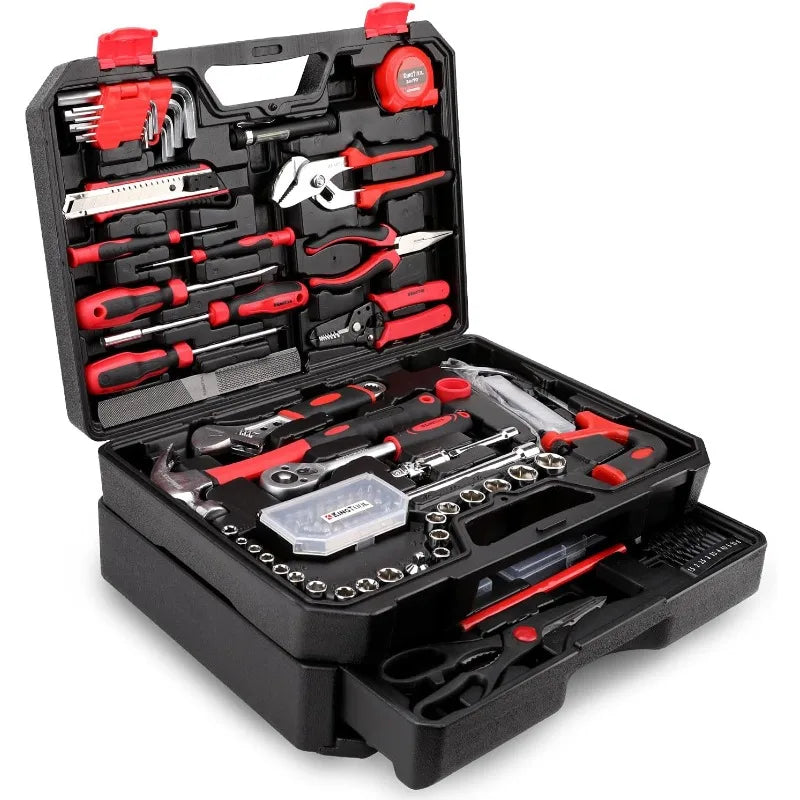 KingTool 325 Piece Home Repair Tool Kit General Home Auto Repair Tool Set Toolbox Storage Case with Drawer General Household Tool Kit