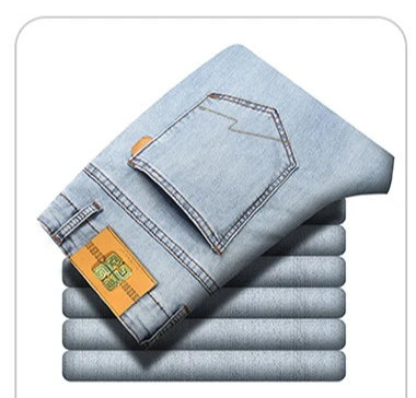 KUBROCN Men Vintage Straight Leg Embroidered Jeans Casual