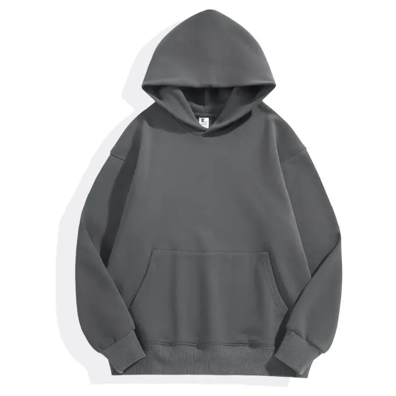 16.9oz 480gsm Heavy Weight Cotton Plus Velvet Hooded Sweater for Men and Women Thick Polar Fleece Pullover Hoodie