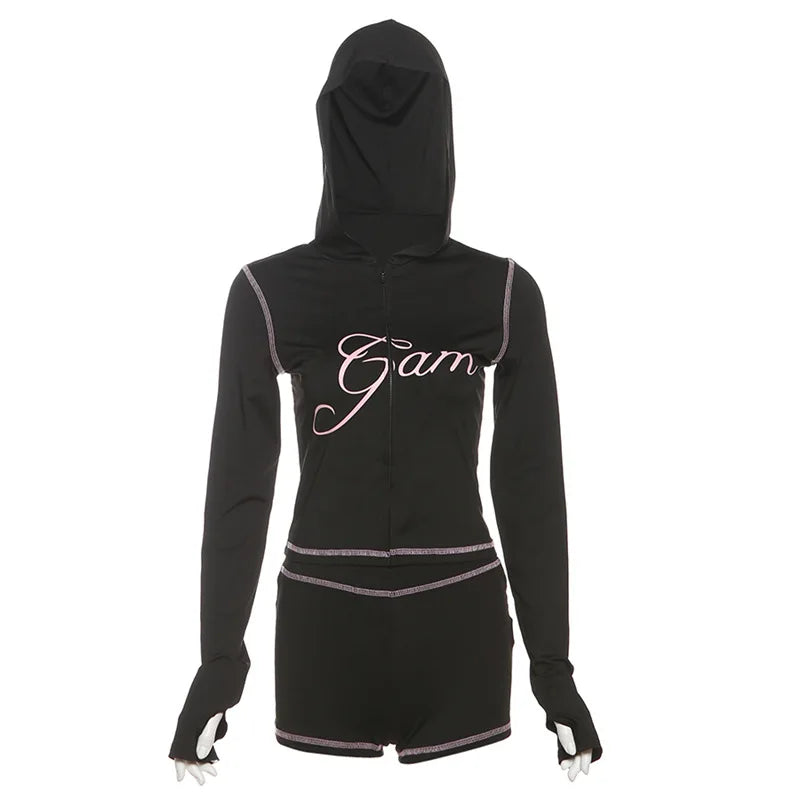 2025 Spring New Casual Leopard Print Hooded Short Dress Above Knee