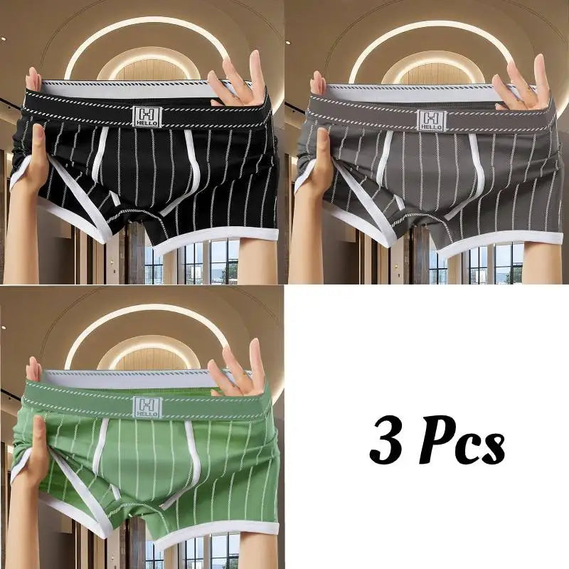 Briefs And Boxers Boxer Shorts Cotton Striped Men Underwear