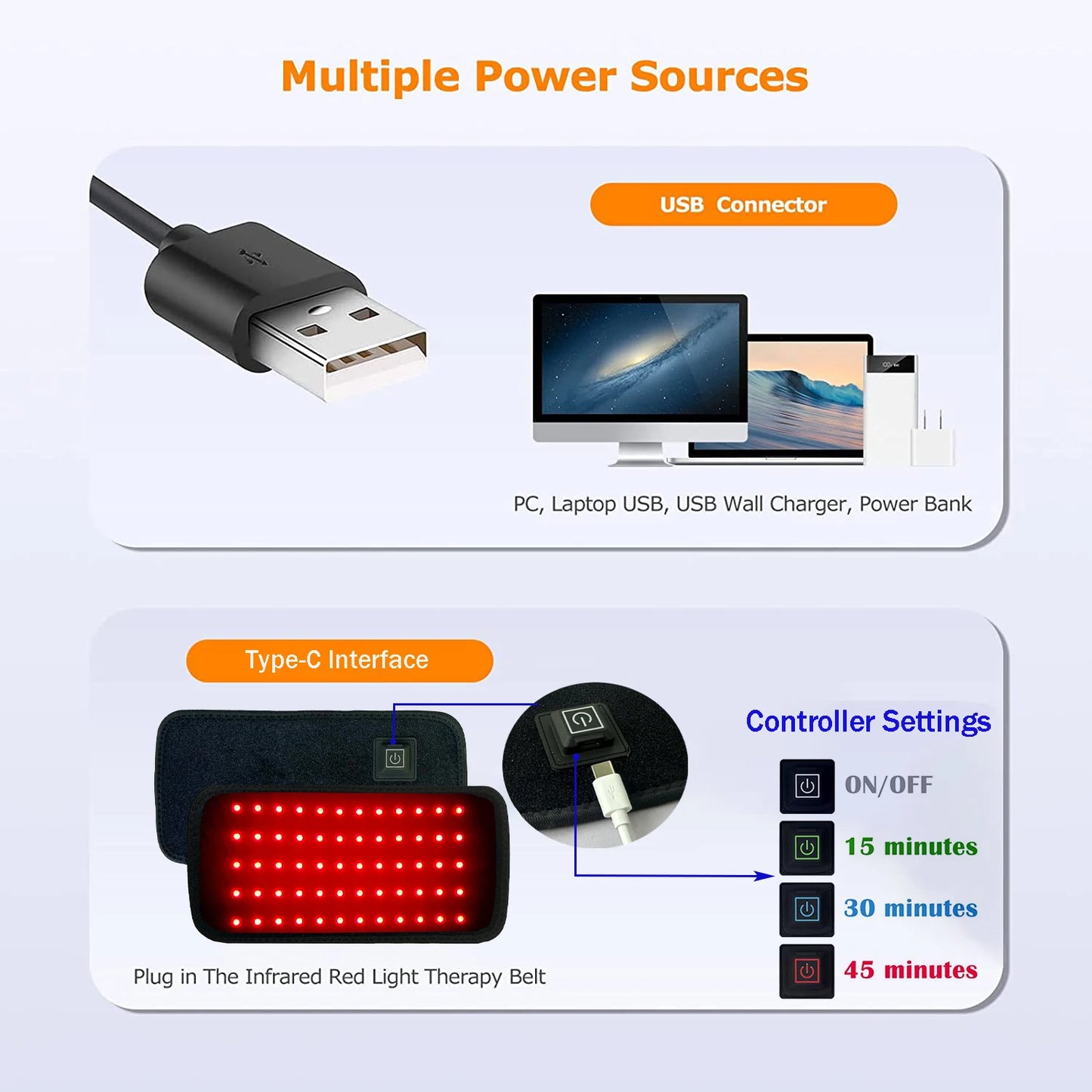 60 LEDs Red and Infrared Light Therapy Belt 850nm 660nm Back Fat Burning Wrap Slimming Machine Waist Heat Pad Full Body