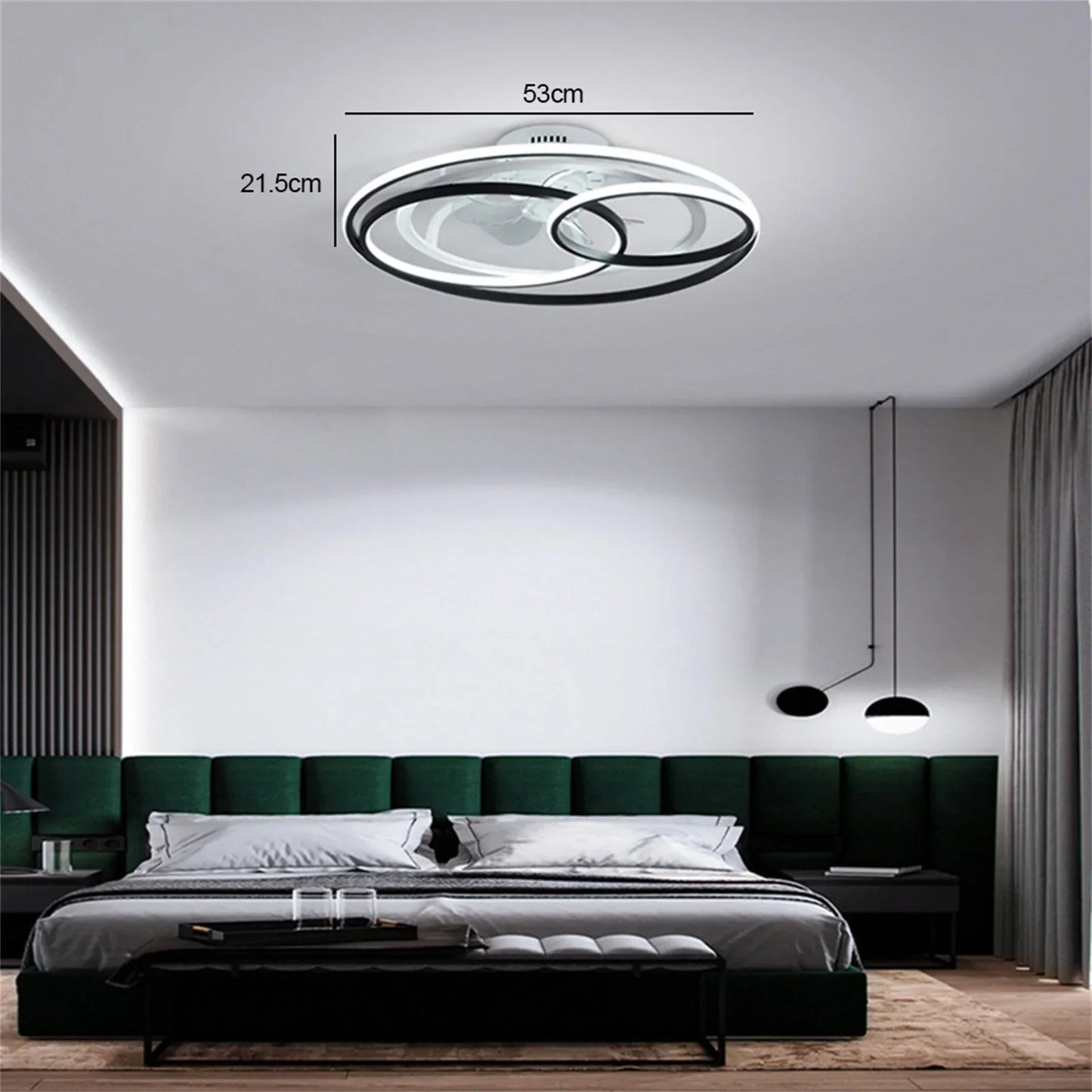 20 Inch Round LED Ceiling Light Modern Ring Design for Rooms