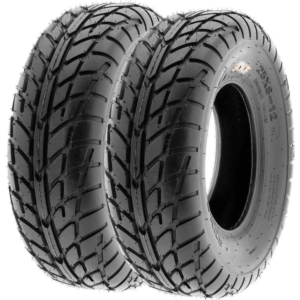 Set of 4 SunF A021 TT Sport ATV UTV Flat Track Tires 25x8-12 Front and 25x10-12 Rear 6 PR Tubeless