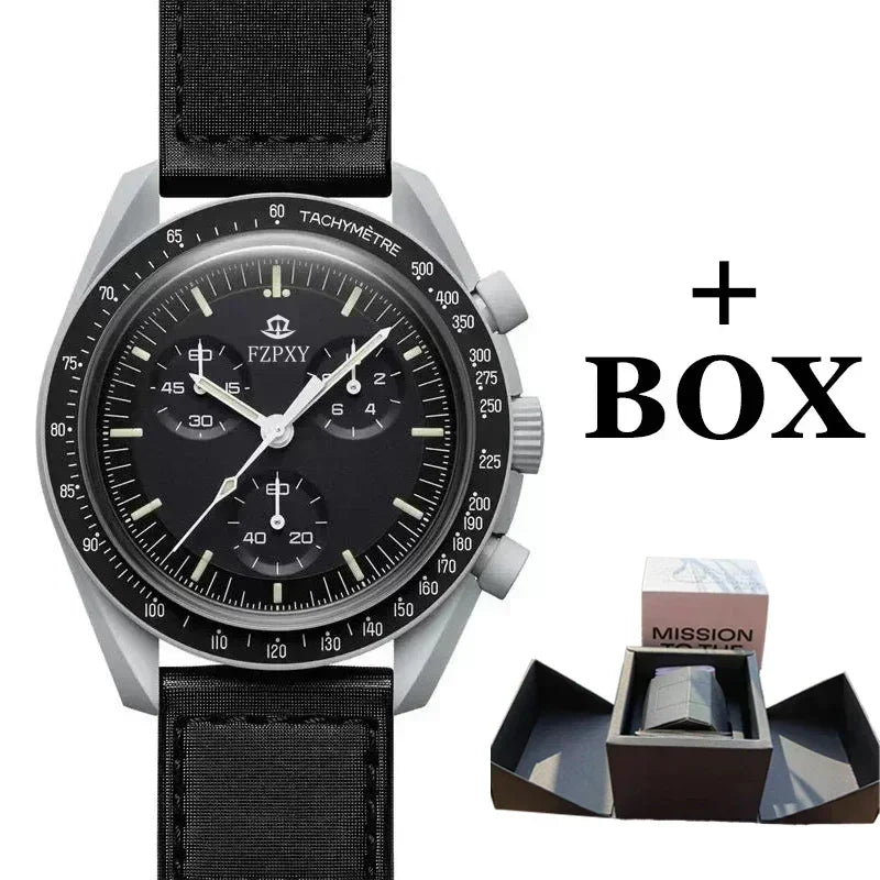 2025 New Men's Moon Mercury Quartz Smart Watch with 1.6 Inch OLED Display