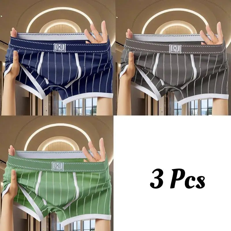 Briefs And Boxers Boxer Shorts Cotton Striped Men Underwear