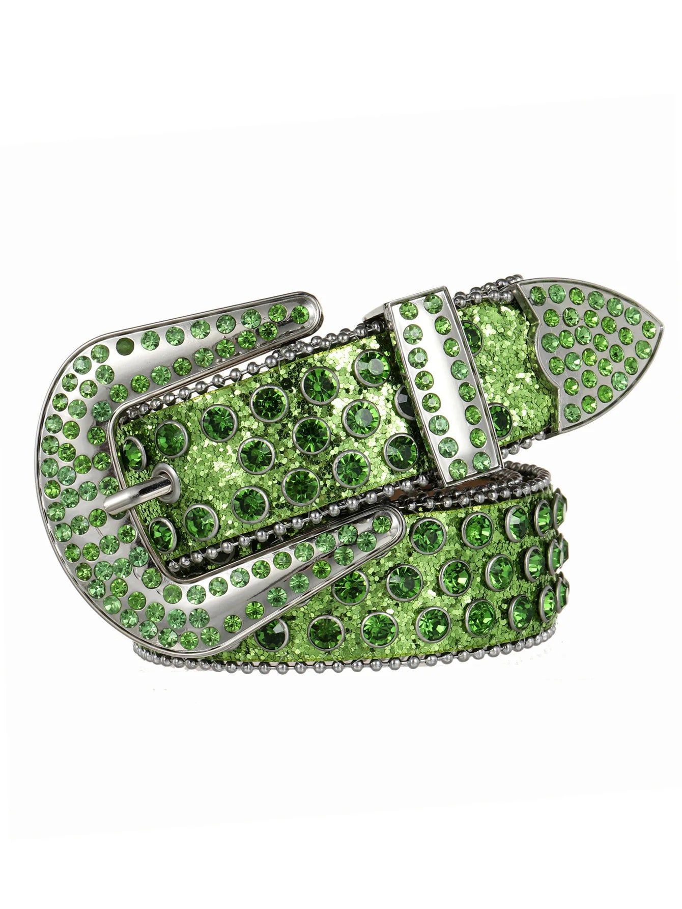 Needle Buckle Western Belt BB Simon Diamond Women's Fashion Bead Decorative Punk Jeans Belt